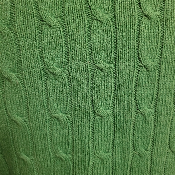 Old Navy Green Cable Knit Cardigan Sweater Size Medium - Picture 9 of 12